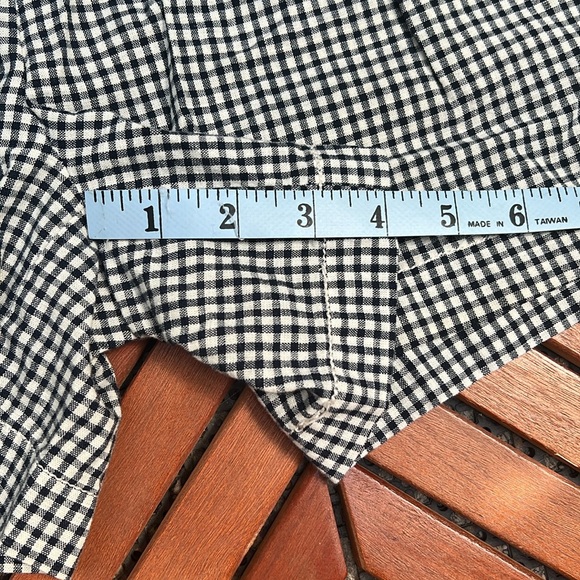 🐼 Anthropologie Cartonnier High Waisted Baggy Gingham Shorts size 10 - Picture 8 of 8